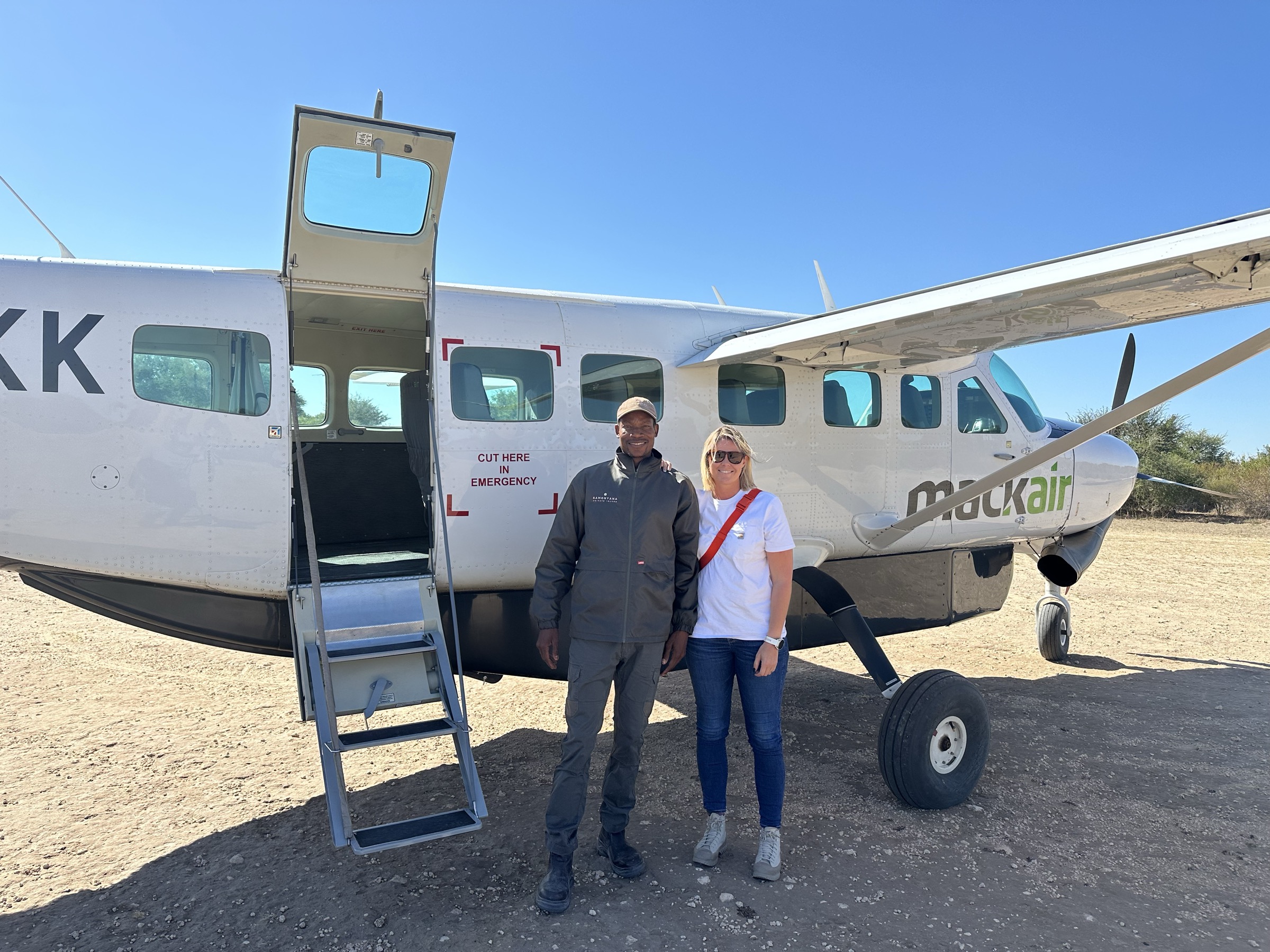 Charter plane over the Okavango Delta